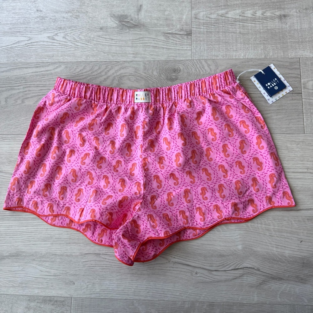 Medium Pink seahorse Roller Rabbit x Target Shorts